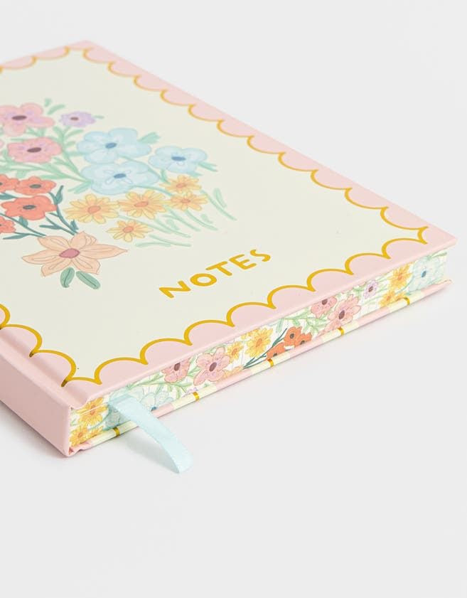 Floral Baby-Pink Lined Journal