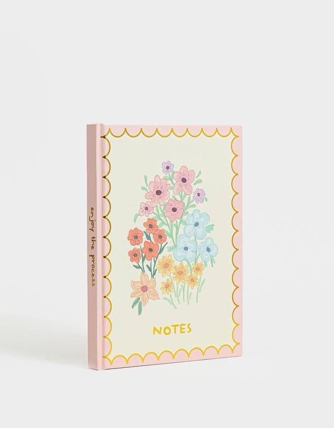 Floral Baby-Pink Lined Journal